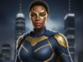 blue gold superhero